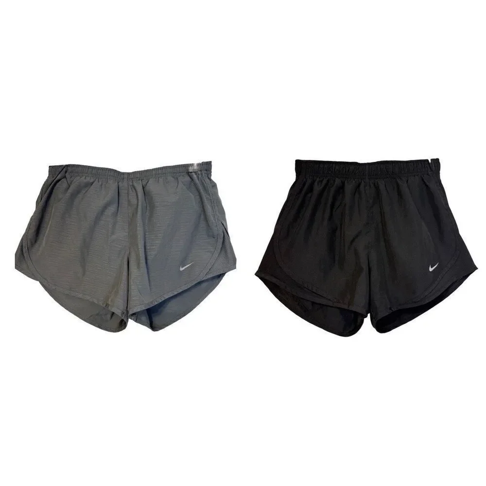 Nike Dri-FIT Tempo Running Shorts Set of 2 Black & Gray Small